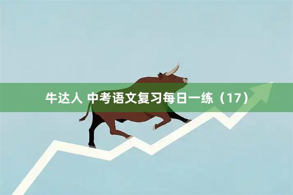 牛达人 中考语文复习每日一练（17）